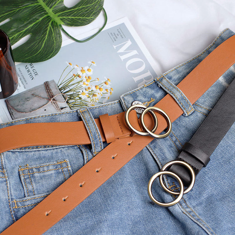 Kaynafashions - Fashion Casual Wild Round Buckle Belt