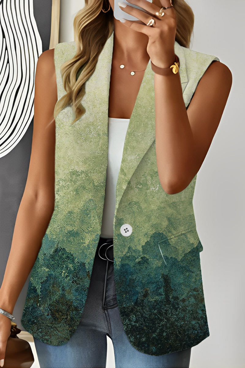 Kaynafashions - Work Elegant Print Turn-back Collar Tops