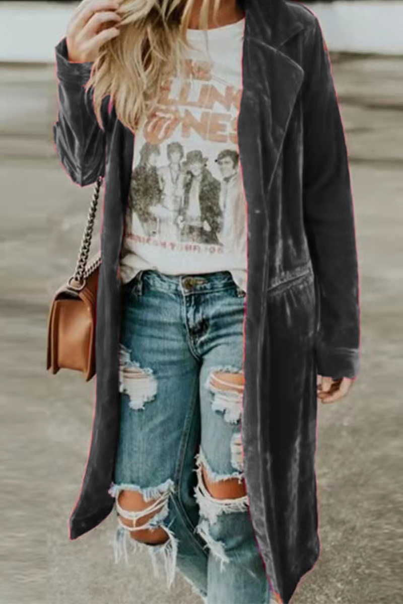 Kaynafashions - Fashion Retro Casual Buttons Outerwear(5 Colors)