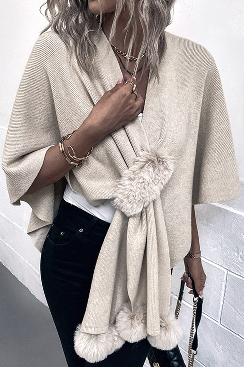 Kaynafashions - Casual Elegant Solid Patchwork V Neck Outerwear