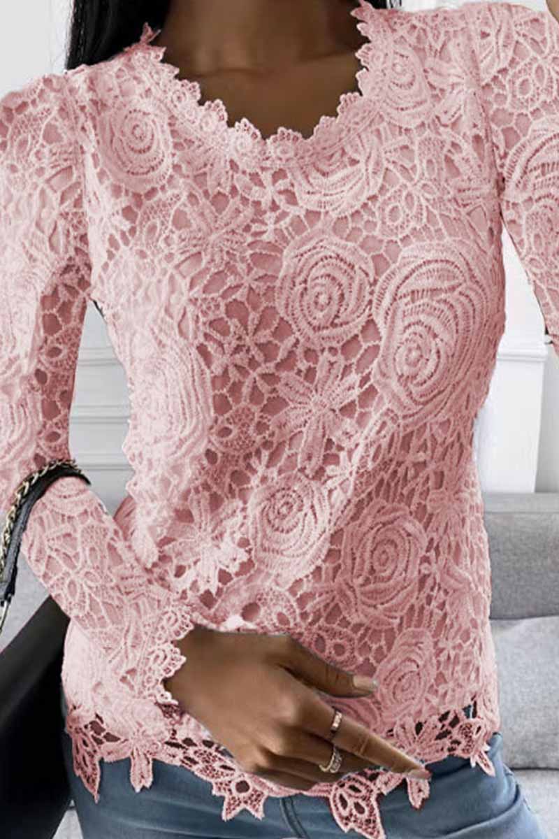 Kaynafashions - Street Solid Patchwork O Neck Tops