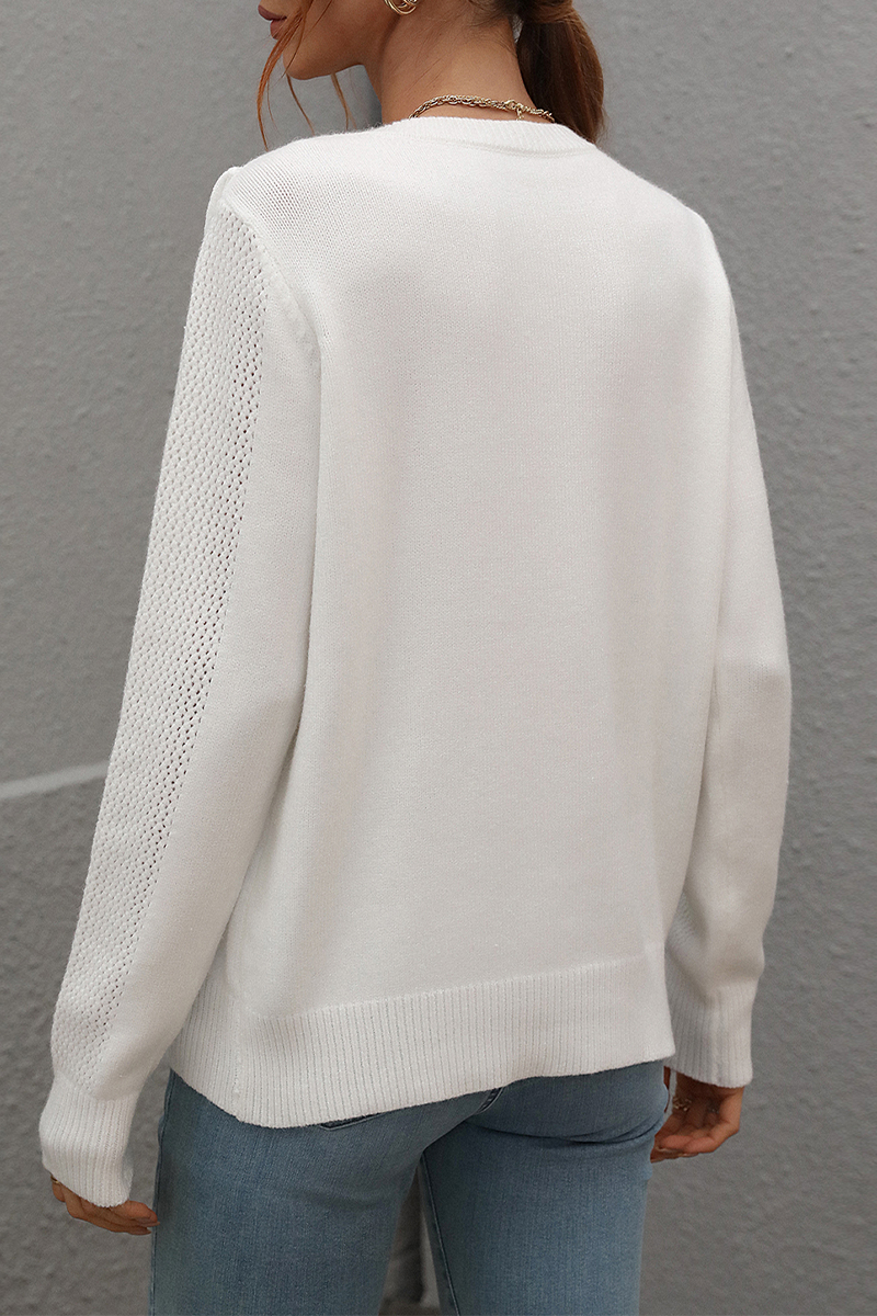 Kaynafashions - Fashion Solid Tassel Patchwork O Neck Tops