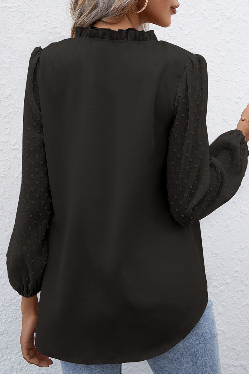 Kaynafashions - Fashion Casual Solid Patchwork V Neck Tops(3 colors)