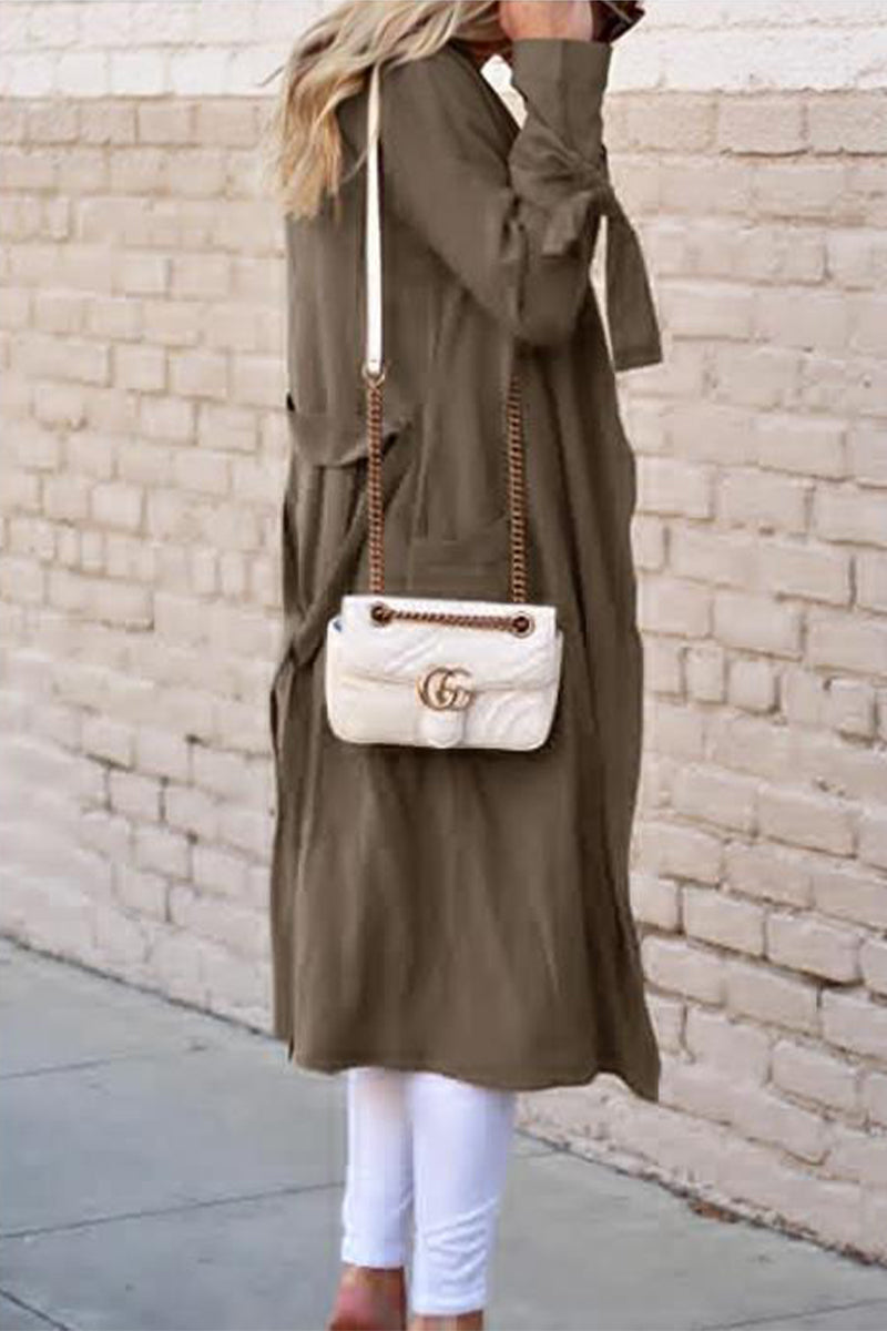 Kaynafashions - British Style Solid Frenulum Outerwear(6 Colors)