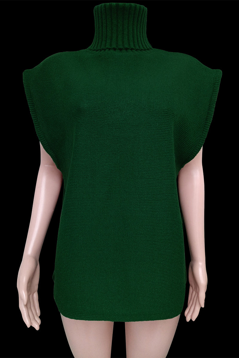 Kaynafashions - Work British Style Solid Patchwork Turtleneck Tops