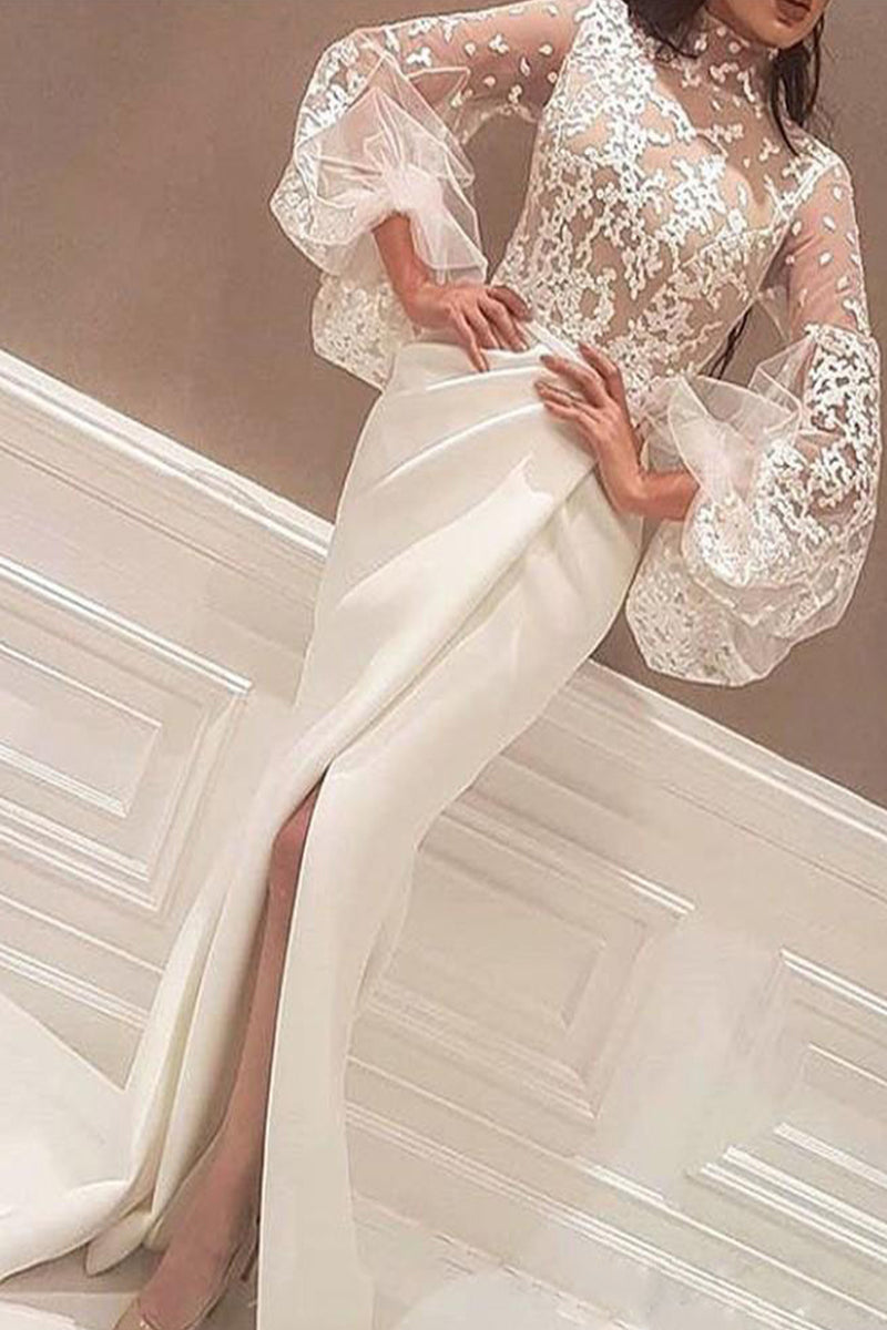 Kaynafashions - Sexy Celebrities Solid Embroidered Patchwork Zipper Pencil Skirt Dresses