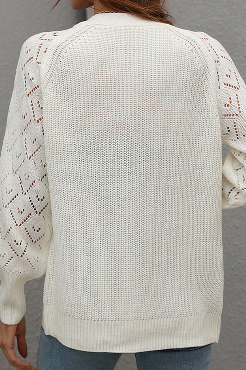 Kaynafashions - Casual Solid Patchwork V Neck Tops（3 colors）