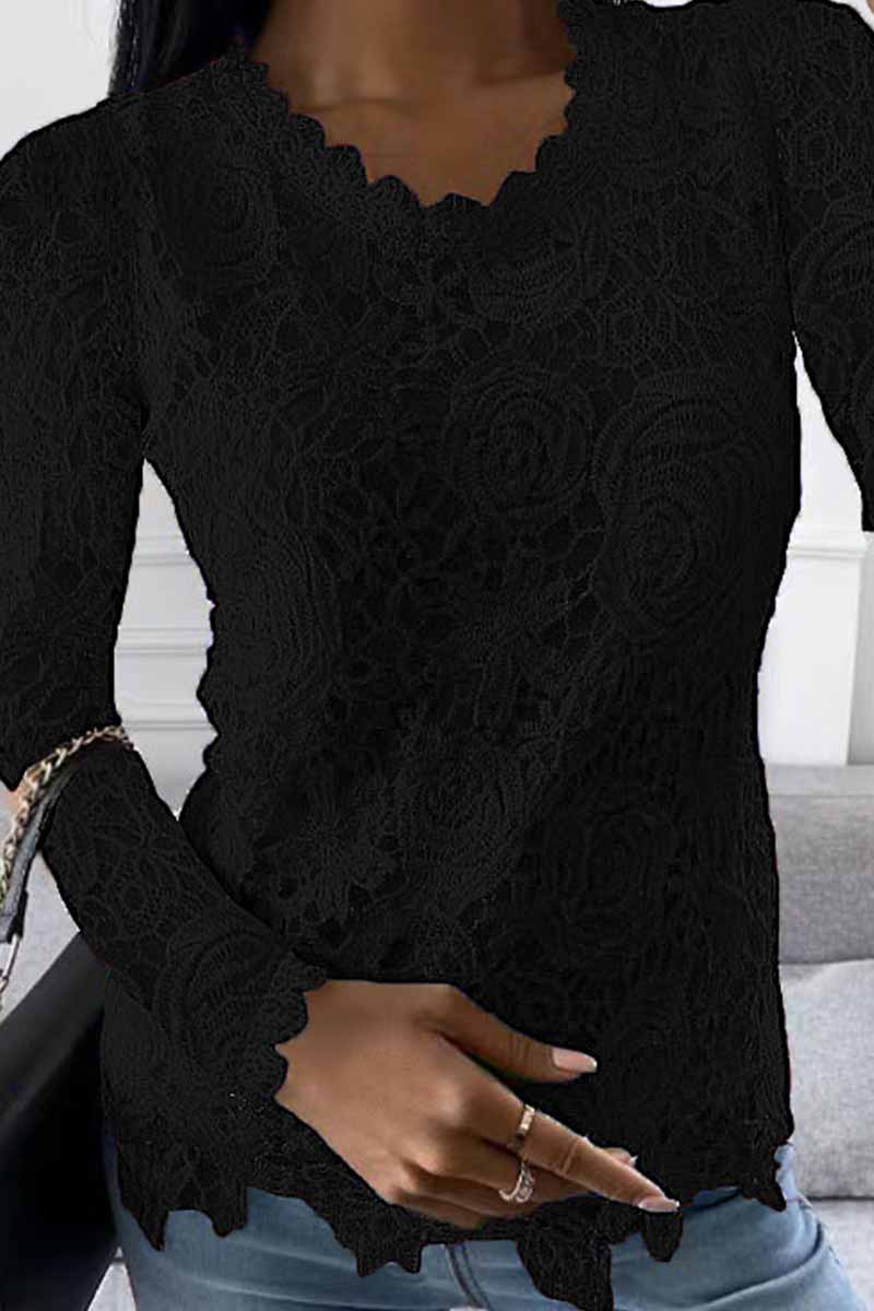 Kaynafashions - Street Solid Patchwork O Neck Tops