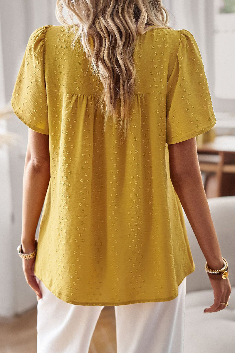 Kaynafashions - Casual Simplicity Solid O Neck Tops