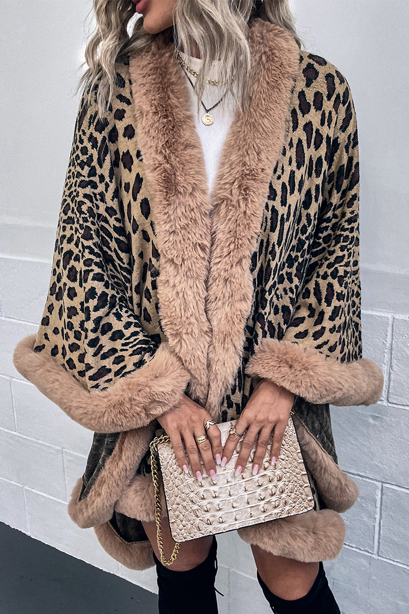 Kaynafashions - Street Elegant Leopard Patchwork Outerwear