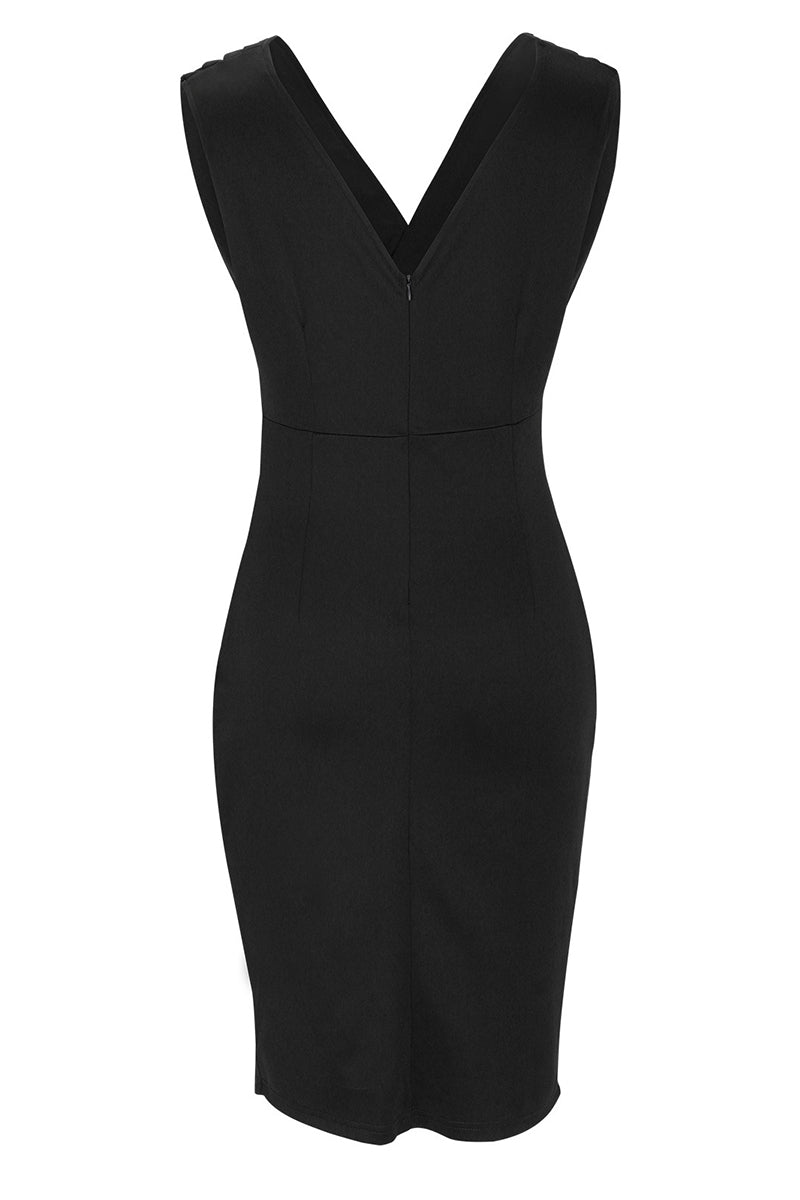 Kaynafashions - Celebrities Elegant Solid Slit Fold V Neck Evening Dress Dresses(4 Colors)