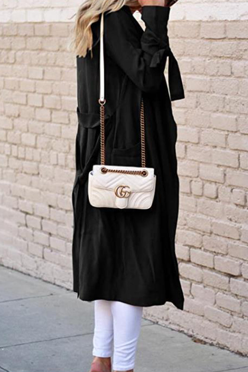 Kaynafashions - British Style Solid Frenulum Outerwear(6 Colors)