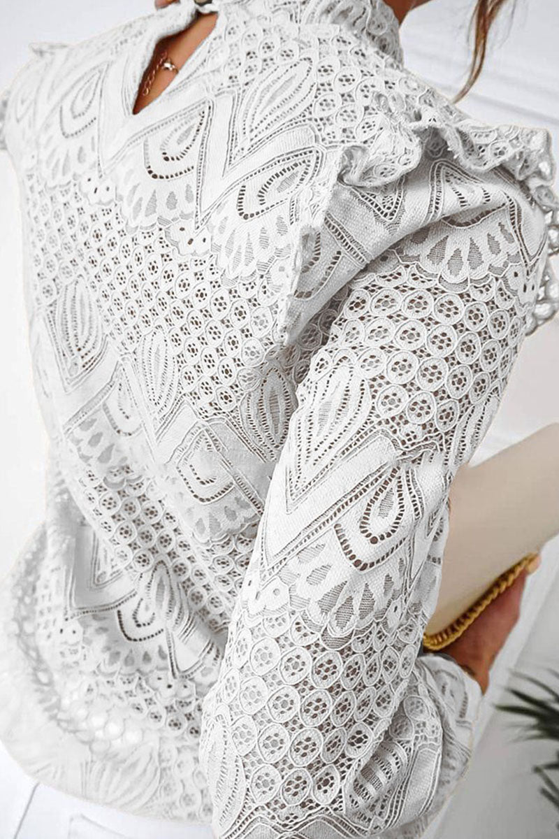 Kaynafashions - Fashion Sweet Solid Patchwork O Neck Tops(3 Colors)