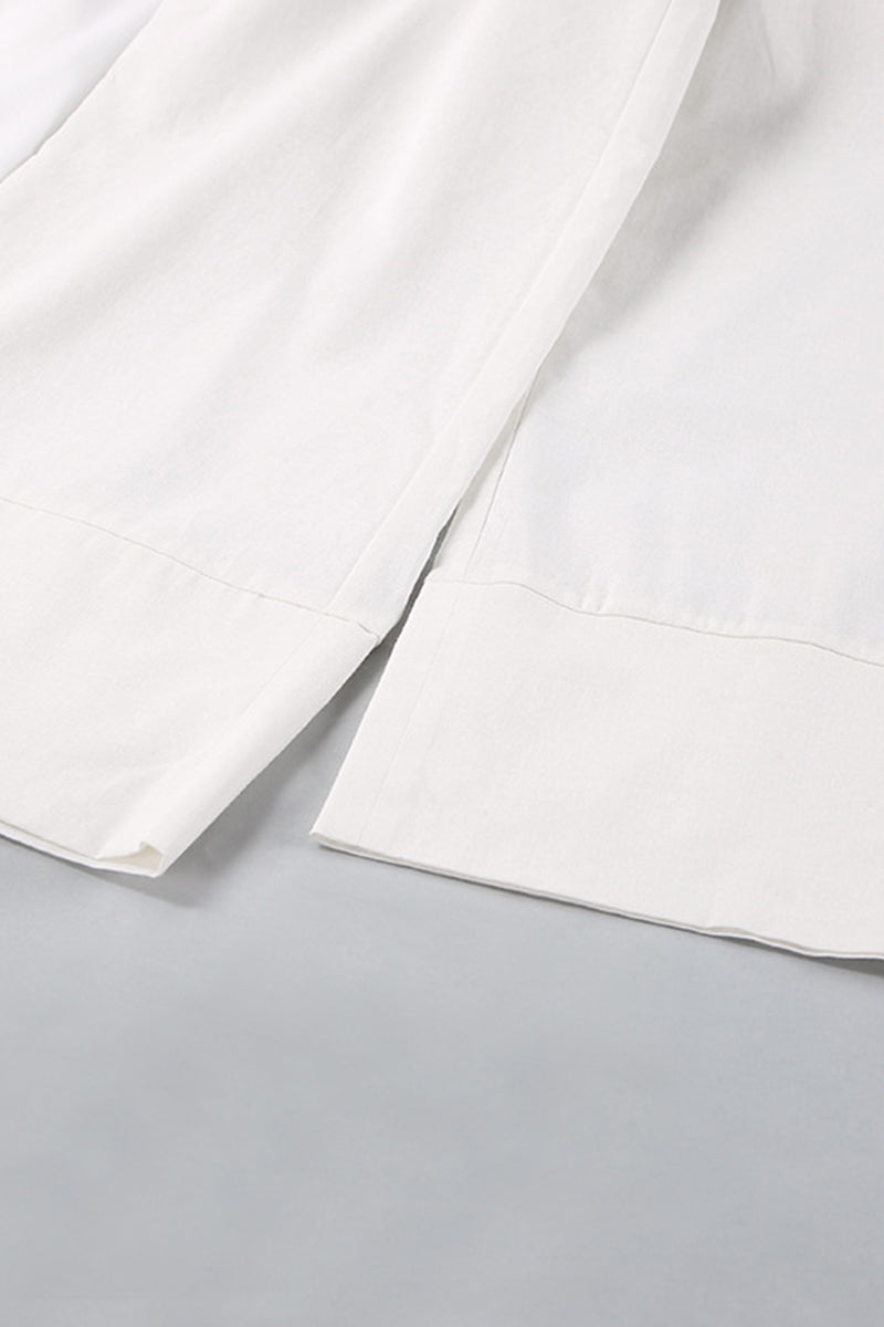 Kaynafashions - Casual Solid With Belt Bright Silk Square Collar Sleeveless Two Pieces