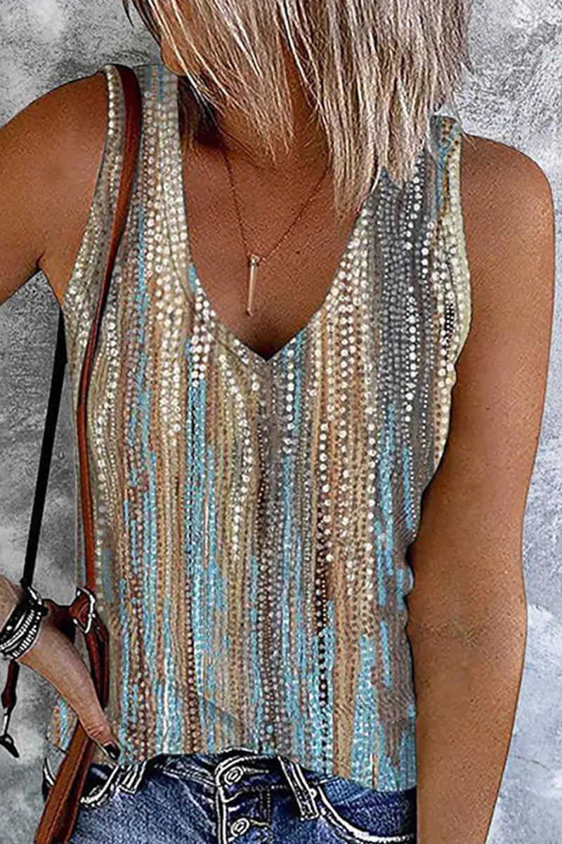 Kaynafashions - Vintage Floral Patchwork V Neck Tops(3 Colors)