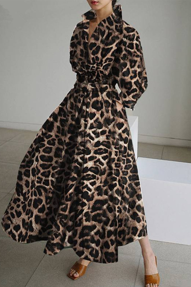 Kaynafashions - Women's Solid Pocket Button Lapel Long Sleeve Maxi Shirt Dress(3 Colors)