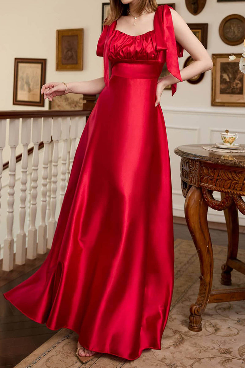 Kaynafashions - Elegant Formal Solid Frenulum Evening Dress Dresses