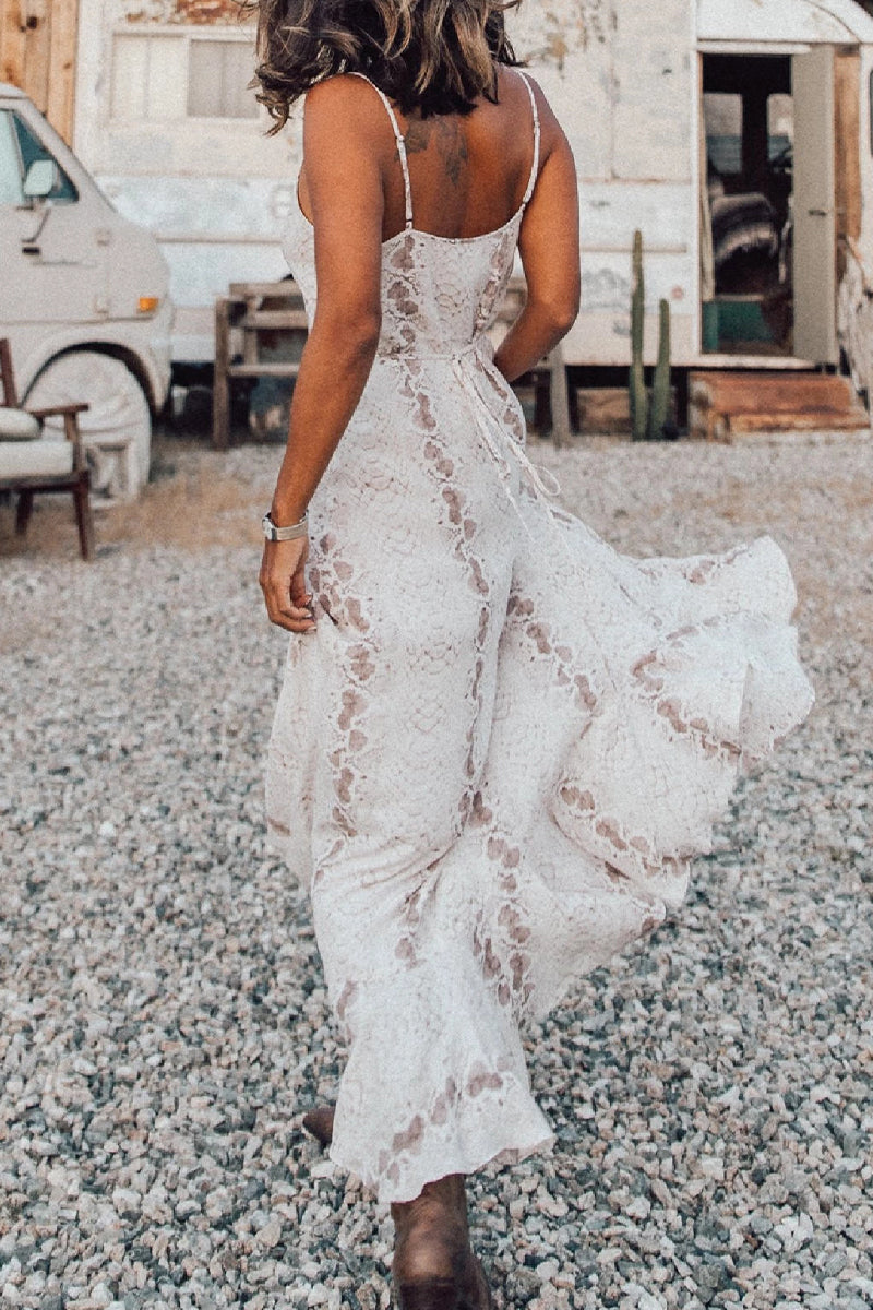 Kaynafashions - Sexy Vacation Printing V Neck Irregular Dress Dresses