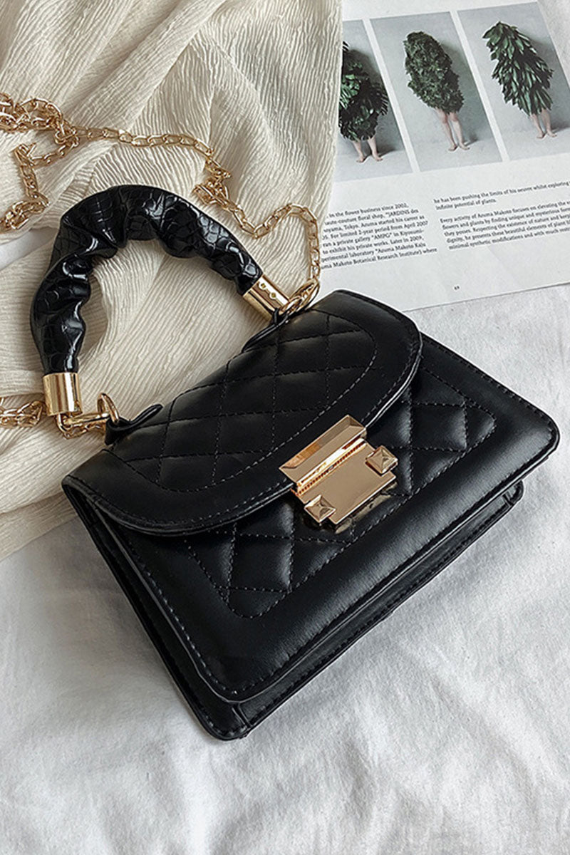 Kaynafashions - Fashion Casual Solid Patchwork Metal Accessories Decoration Chains Bags