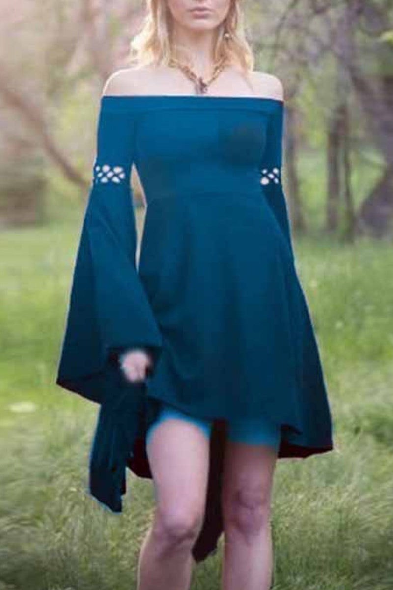 Kaynafashions - Elegant Solid Hollowed Out Off the Shoulder Princess Dresses