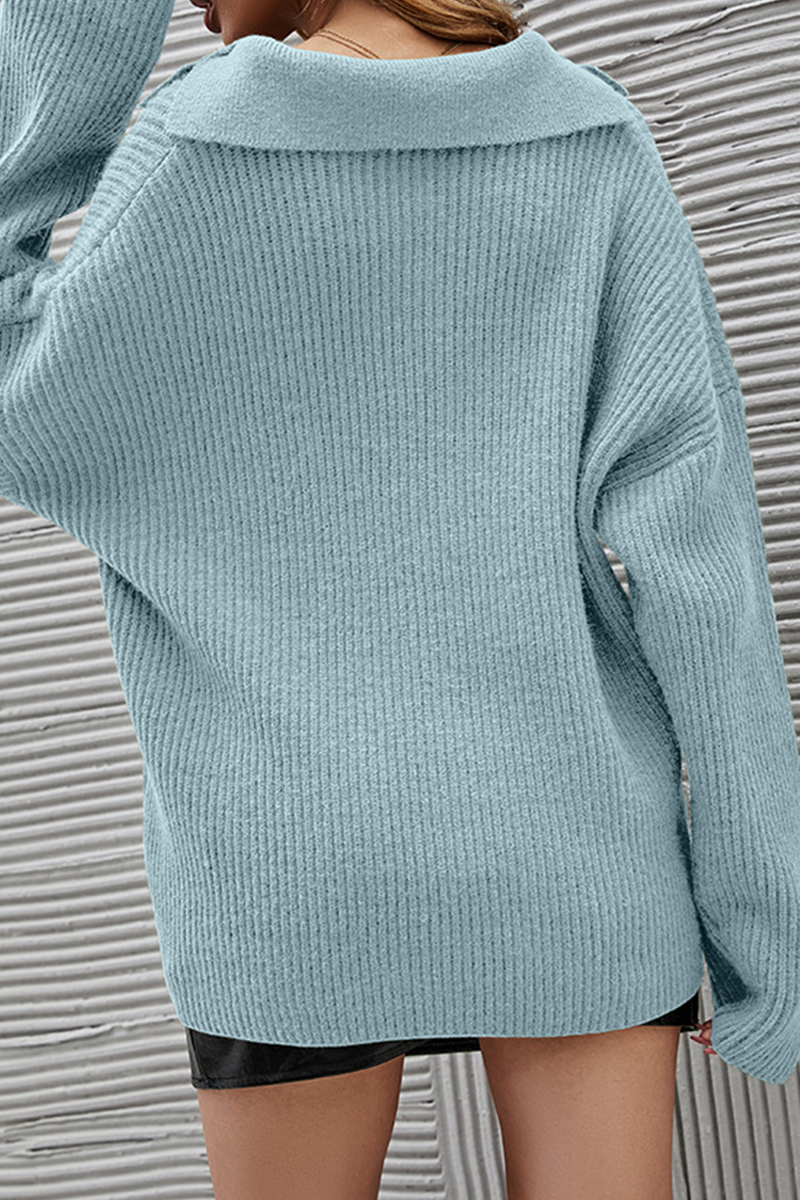 Kaynafashions - Casual Solid Patchwork Turndown Collar Tops(7 Colors)