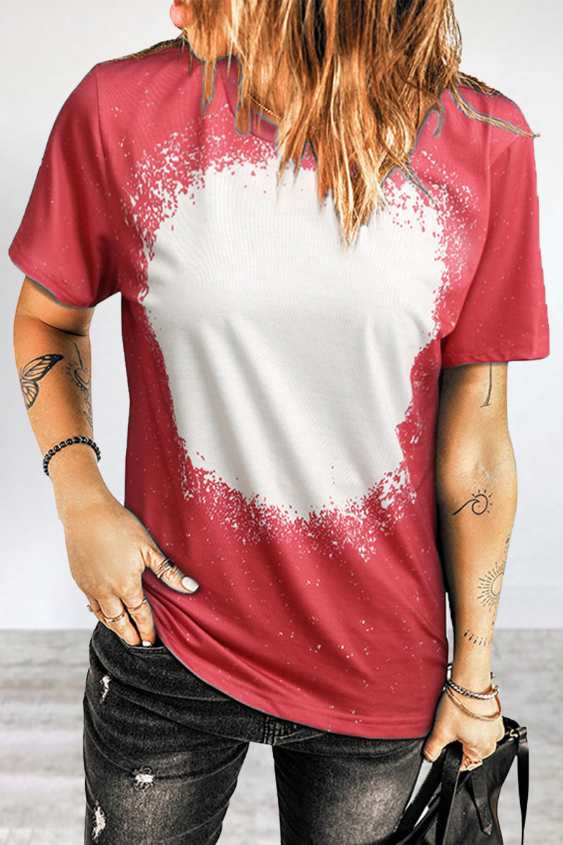Kaynafashions - Casual Print Patchwork O Neck T-Shirts(6 Colors)