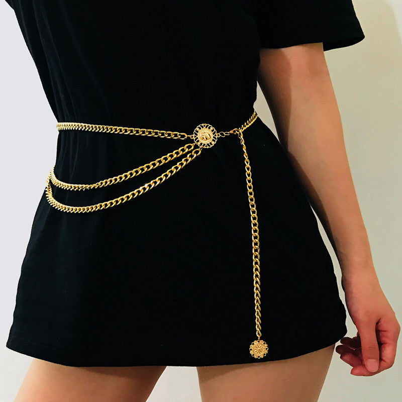 Kaynafashions - Fashion Patchwork Solid Waist Chain