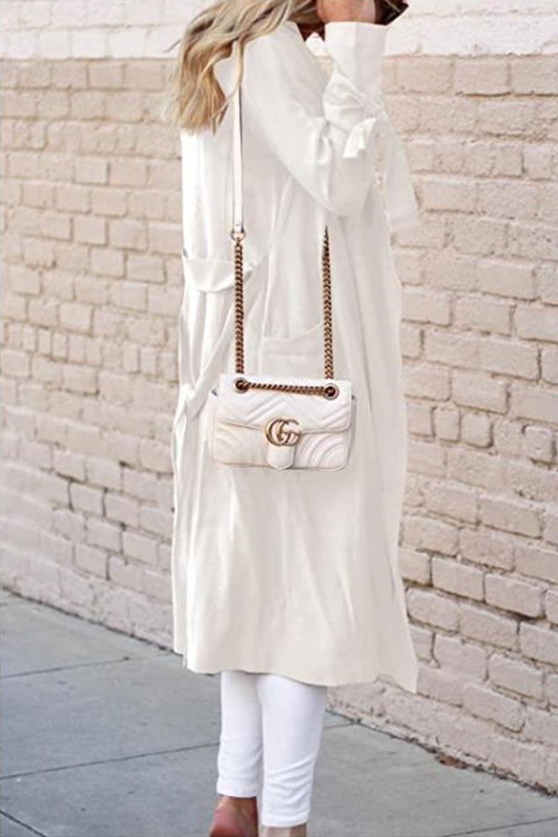 Kaynafashions - British Style Solid Frenulum Outerwear(6 Colors)