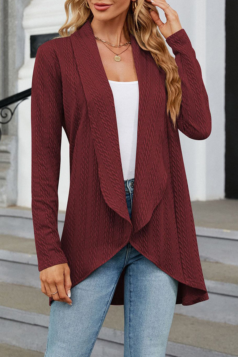 Kaynafashions - Casual Solid Asymmetrical Turndown Collar Tops