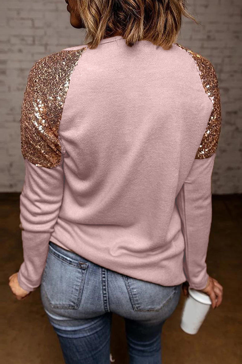 Kaynafashions - Fashion Casual Solid Patchwork O Neck Tops