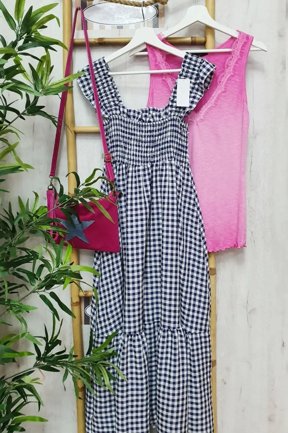 Kaynafashions - Fashion Plaid Patchwork Square Collar Cake Skirt Dresses(4 Colors)