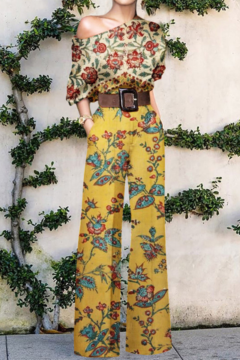 Kaynafashions - Fashion Casual Without Belt One Shoulder Loose Jumpsuits(10 colors)