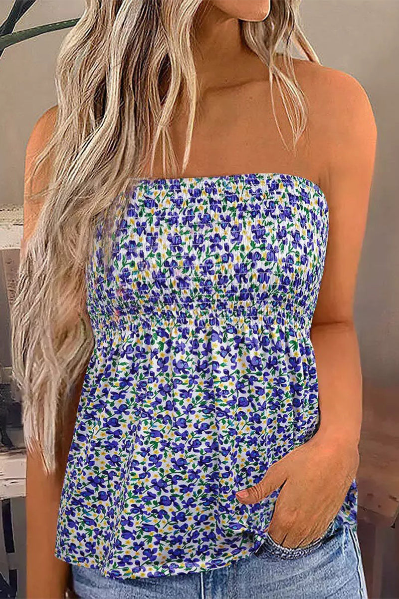 Kaynafashions - Sexy Elegant Print Printing Off the Shoulder T-Shirts(4 Colors)