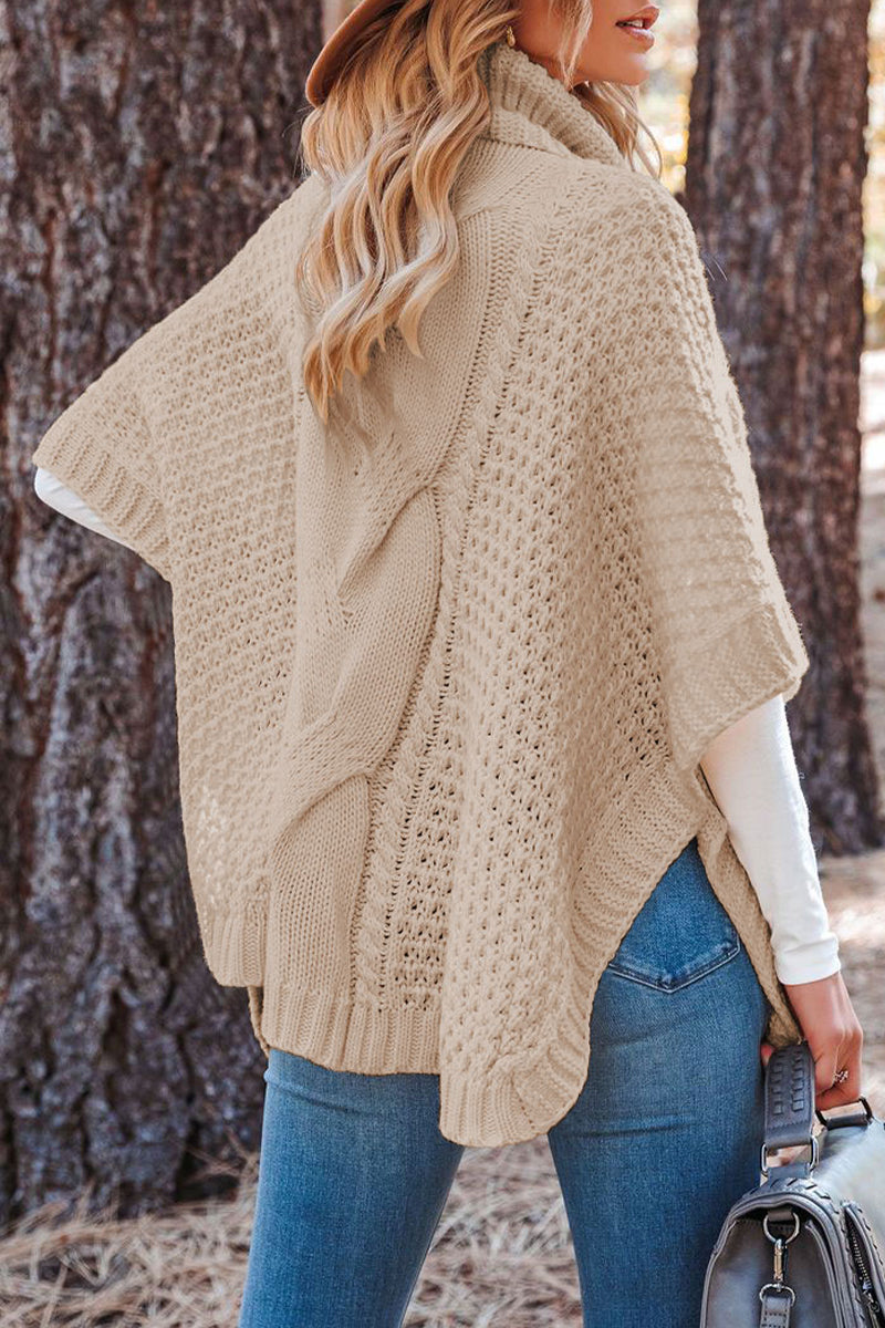 Kaynafashions - Fashion Solid Patchwork Turtleneck  Sweaters(3 Colors)