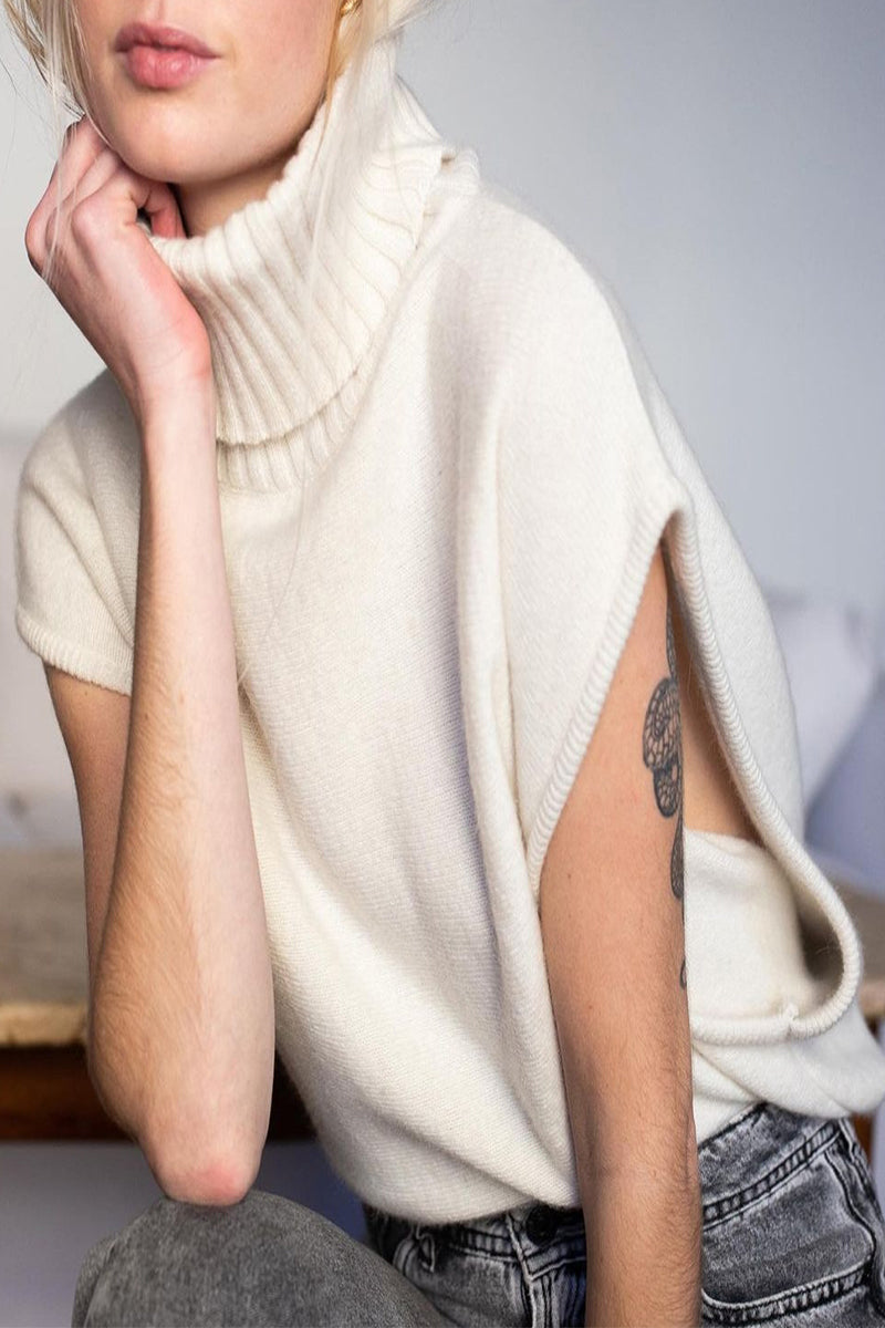 Kaynafashions - Work British Style Solid Patchwork Turtleneck Tops