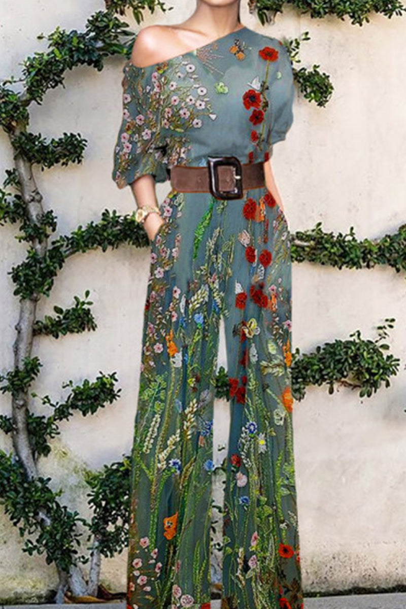 Kaynafashions - Fashion Casual Without Belt One Shoulder Loose Jumpsuits(10 colors)