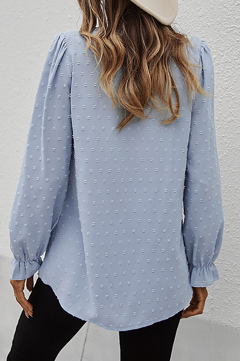 Kaynafashions - Casual Solid Patchwork V Neck Tops(4 colors)