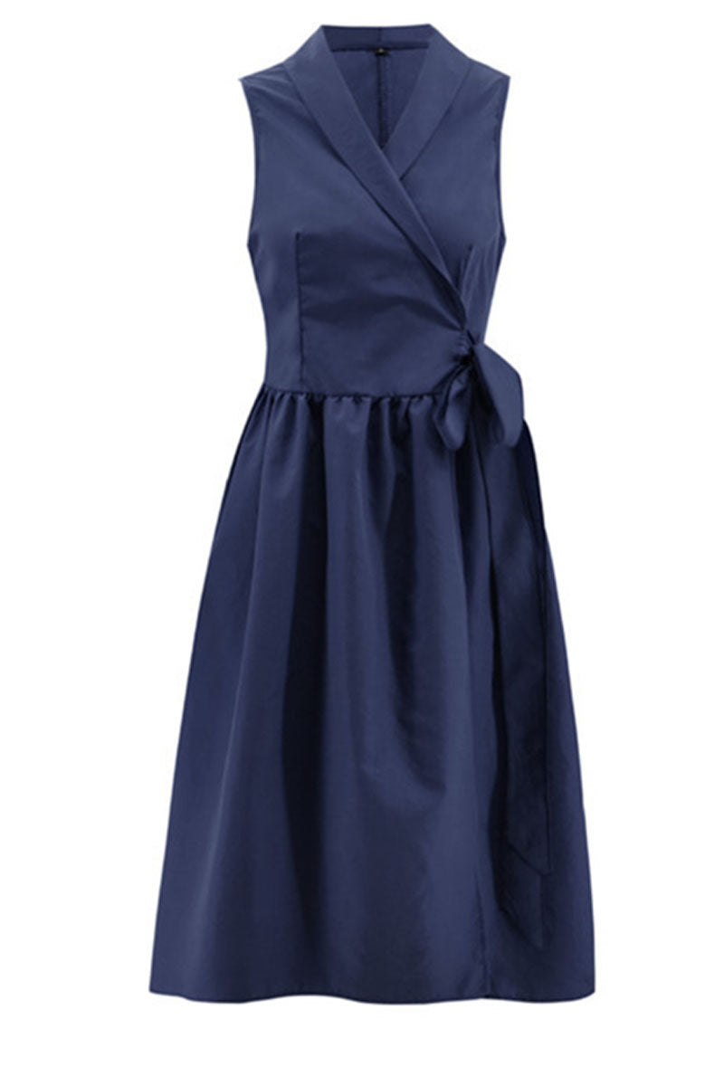 Kaynafashions - Fashion Sexy Solid Frenulum V Neck A Line Dresses(4 colors)