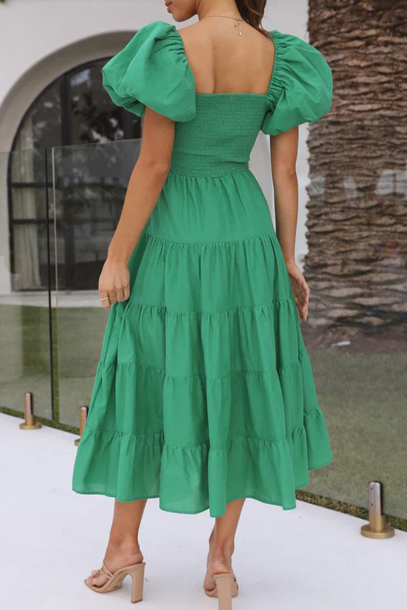 Kaynafashions - Casual Simplicity Solid Backless Off the Shoulder A Line Dresses(6 Colors)