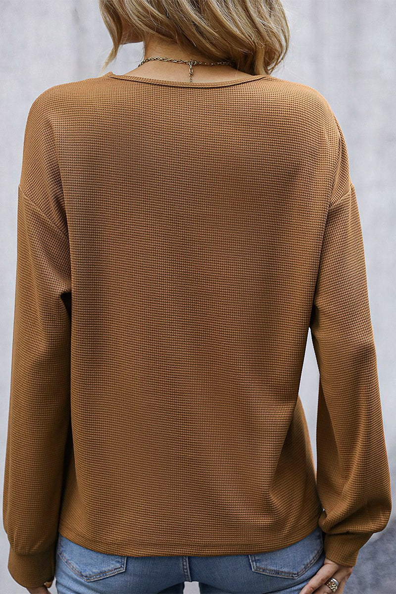 Kaynafashions - Casual Solid Buttons Tops