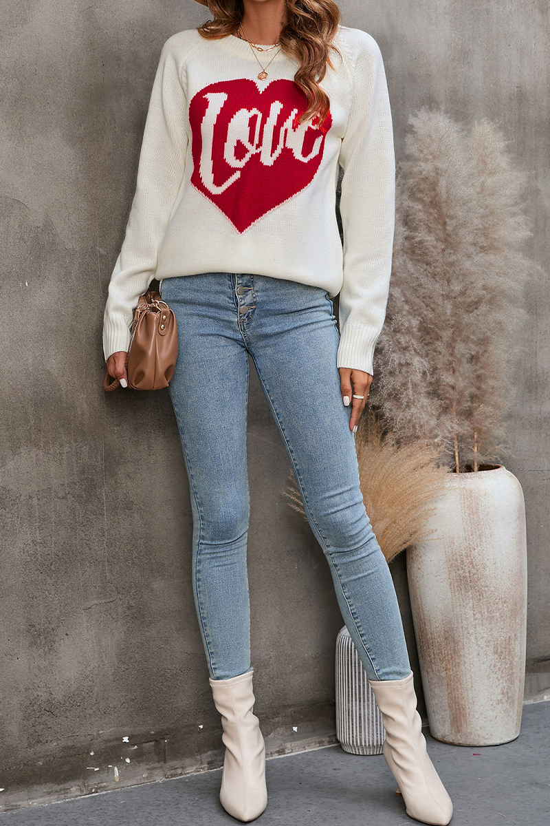 Kaynafashions - Casual Embroidery Patchwork O Neck Sweaters(4 colors)