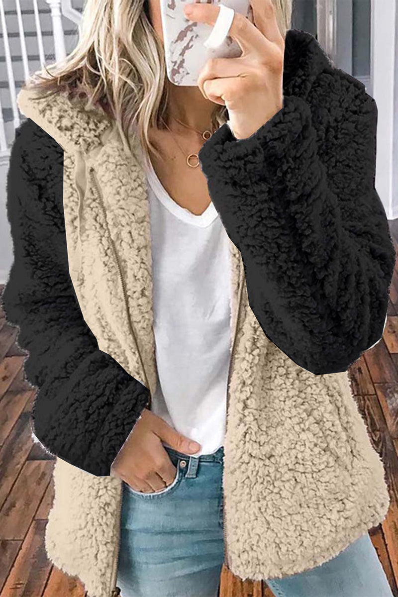 Kaynafashions - Casual Solid Pocket O Neck Outerwear(5 Colors)