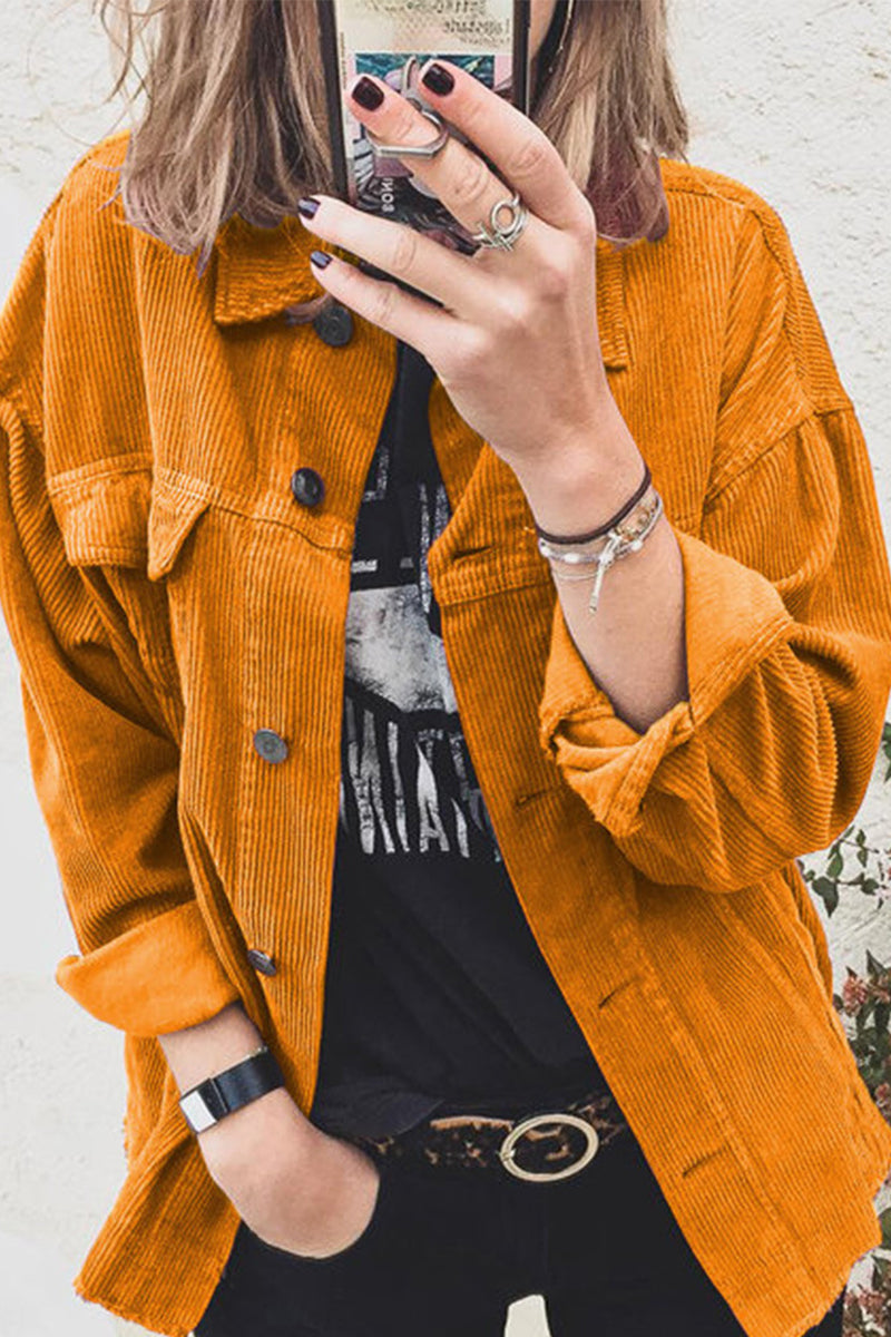 Kaynafashions - Casual Solid Color Turndown Collar Tops(8 Colors)