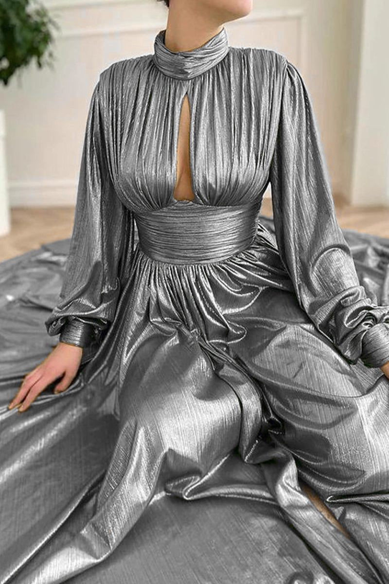 Kaynafashions - Elegant Solid Contrast Princess Dresses(8 Colors)