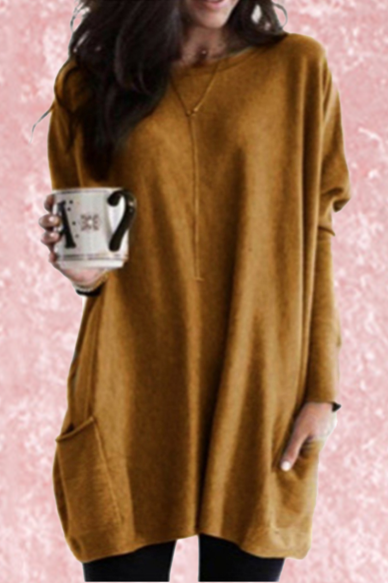 Kaynafashions - Fashion Solid Patchwork O Neck Tops