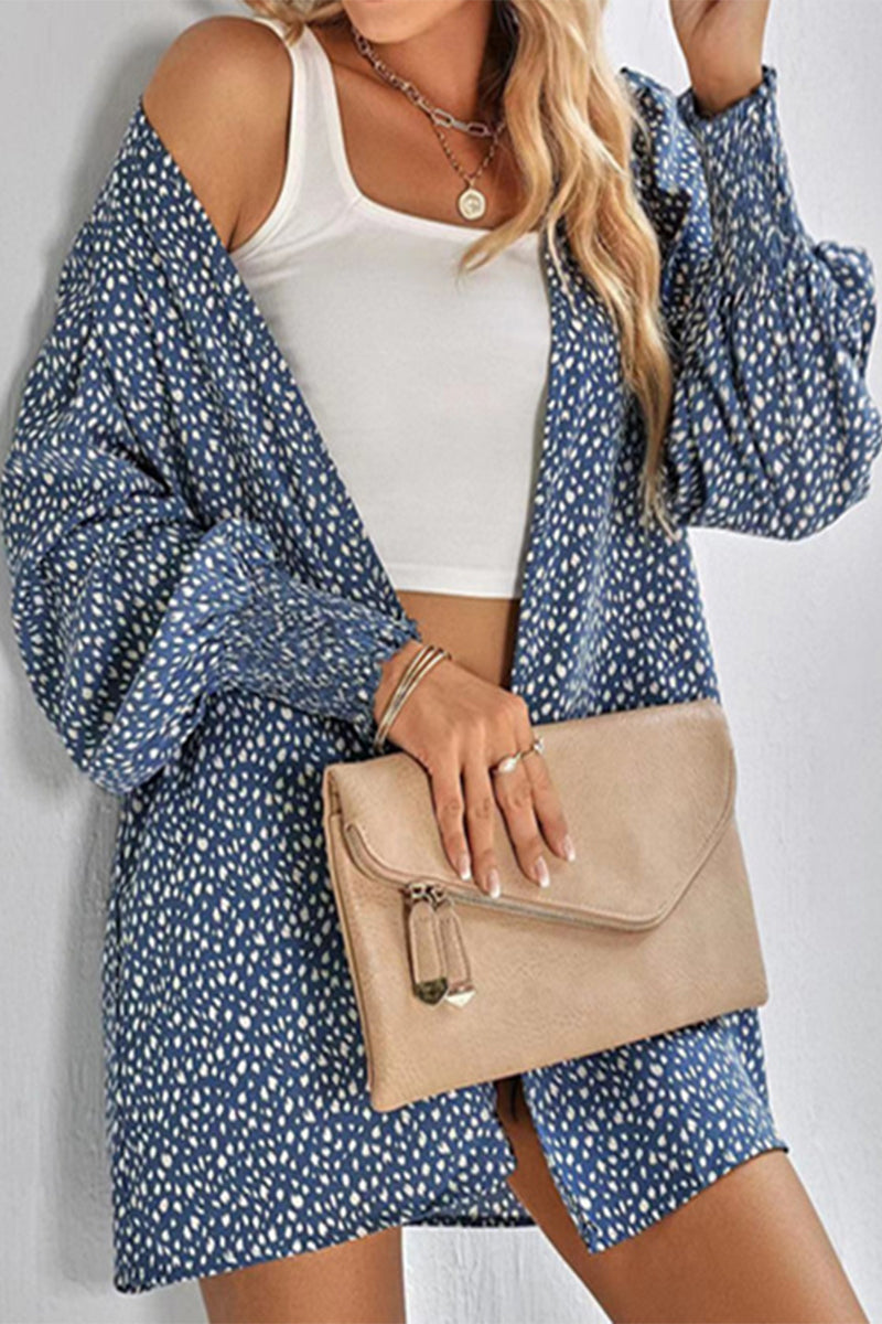 Kaynafashions - Street Leopard Cardigan Collar Tops(3 Colors)