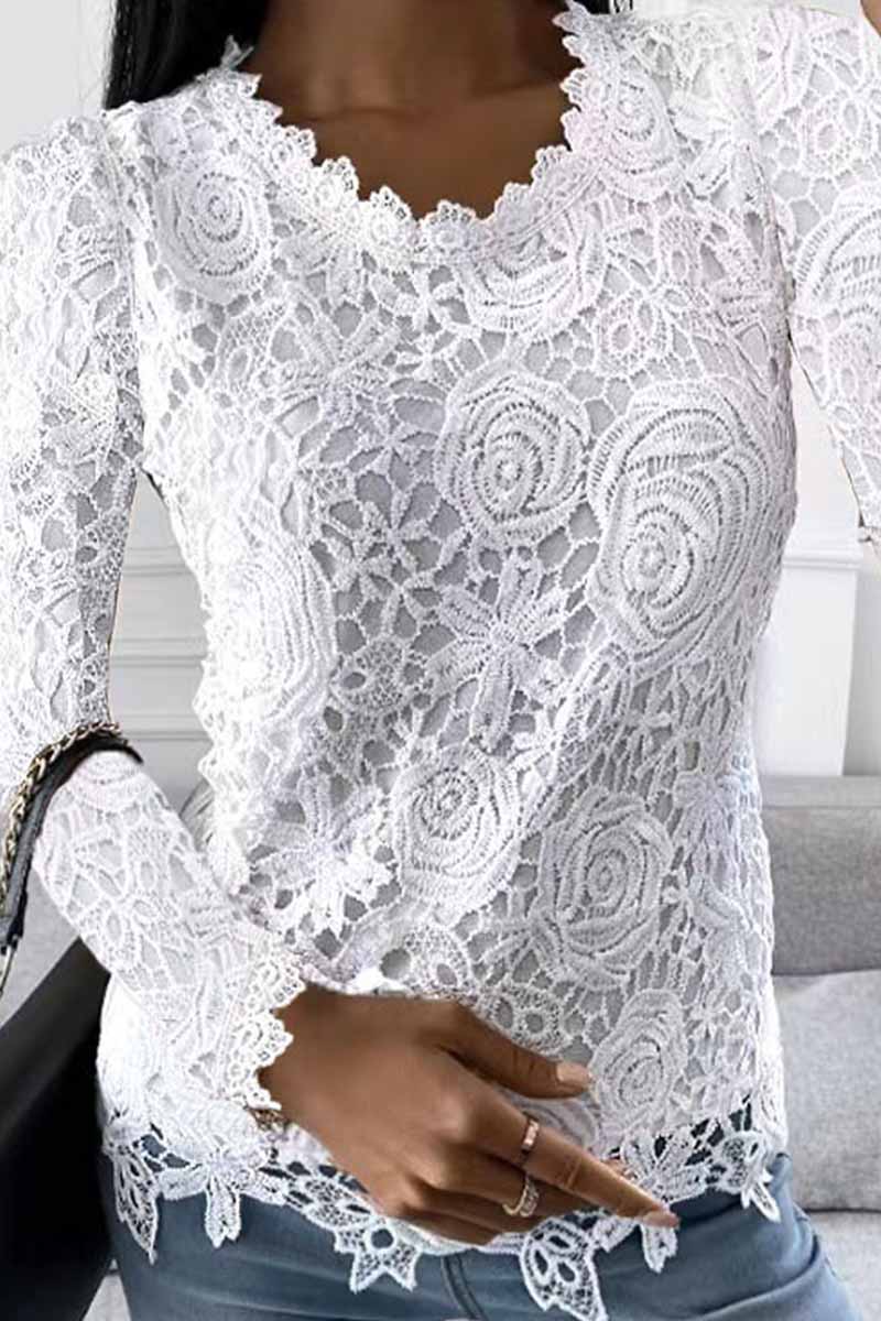 Kaynafashions - Street Solid Patchwork O Neck Tops