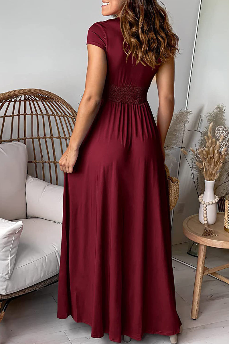 Kaynafashions - Celebrities Elegant Solid Asymmetrical Halter Irregular Dress Dresses(7 Colors)