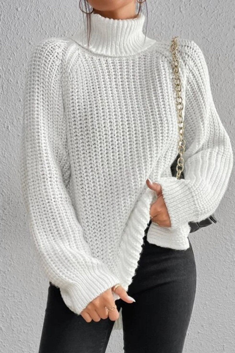 Kaynafashions - Casual Solid Basic Turtleneck Tops