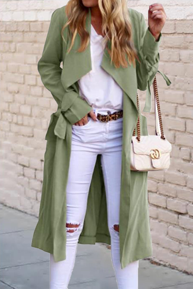 Kaynafashions - British Style Solid Frenulum Outerwear(6 Colors)